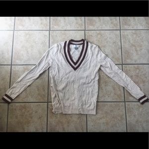 Burgundy & Cream Prep Sweater